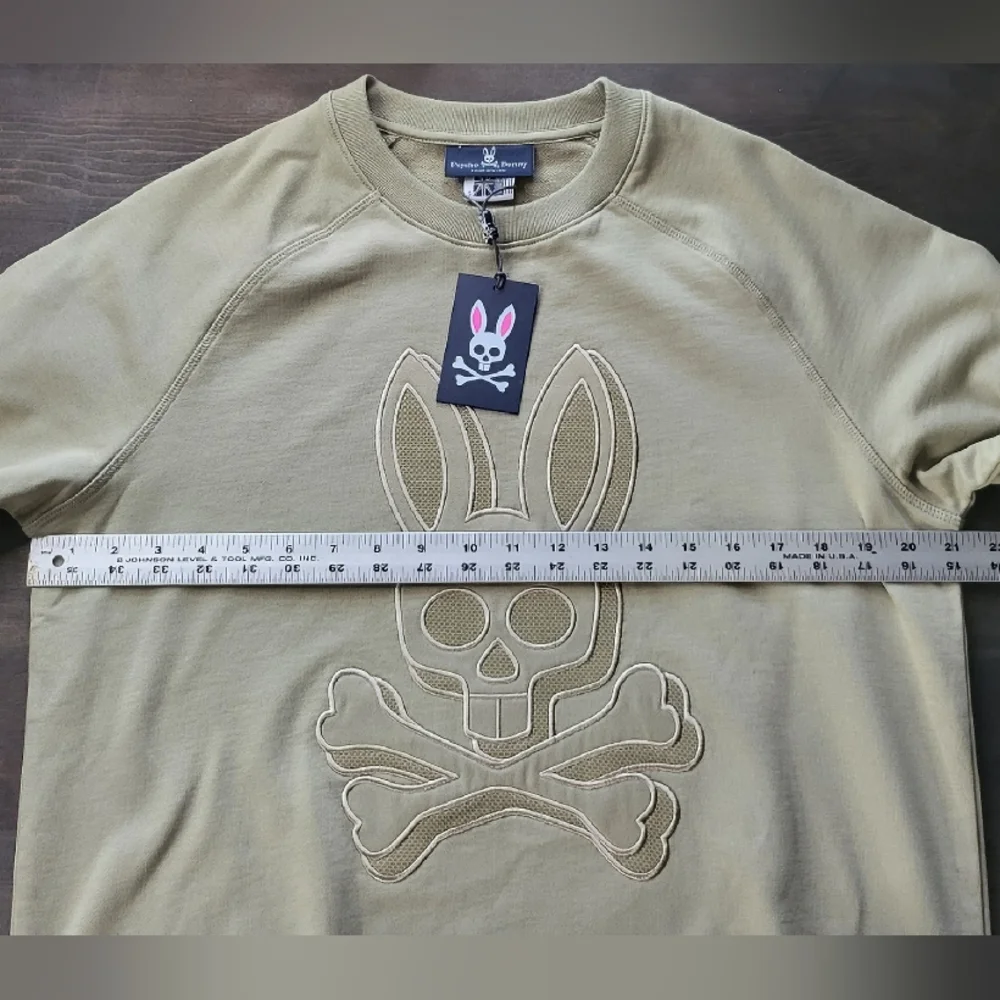NWT Psycho Bunny Men's Cray Wet Sand Classic French Terry Crewneck Sweat…